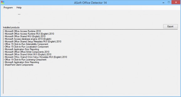 ASoft Office Version Detector screenshot