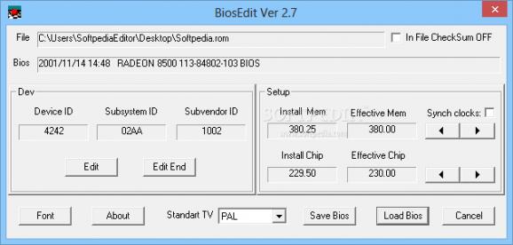 ATI BIOS Editor screenshot