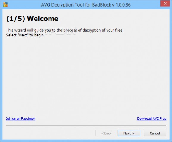 AVG Decryption Tool For BadBlock screenshot
