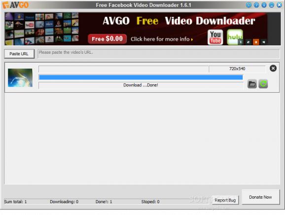 AVGO Free Facebook Video Downloader screenshot