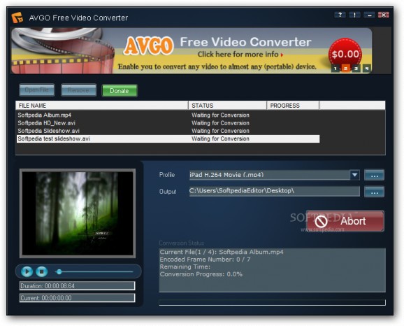 AVGO Free Video Converter screenshot