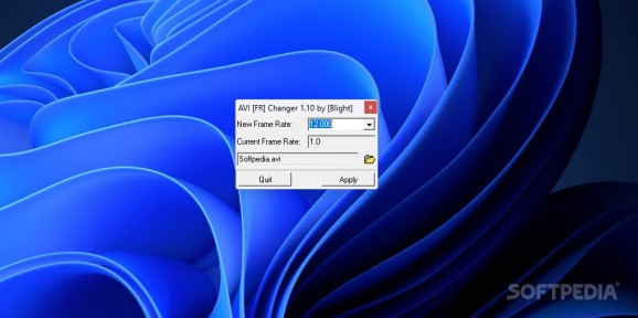 AVI Frame Rate Changer screenshot