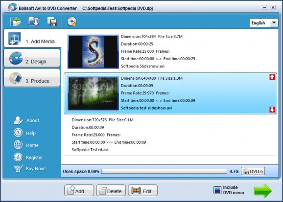 Boilsoft AVI to DVD Converter (formerly AVI to VCD / SVCD / DVD Converter) screenshot