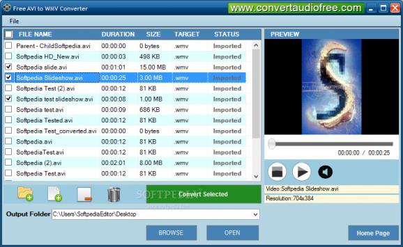 Free AVI to WMV Converter screenshot