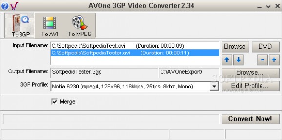 AVOne 3GP Video Converter screenshot