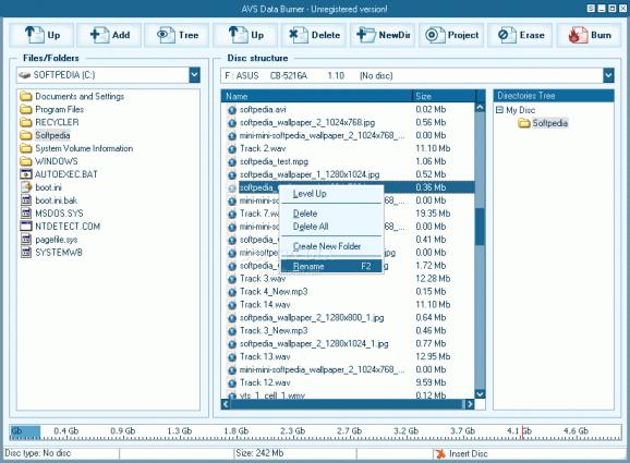AVS Data Burner screenshot