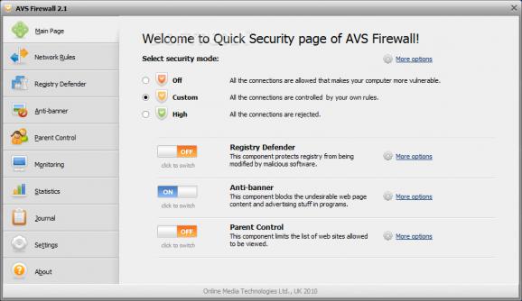 AVS Firewall screenshot