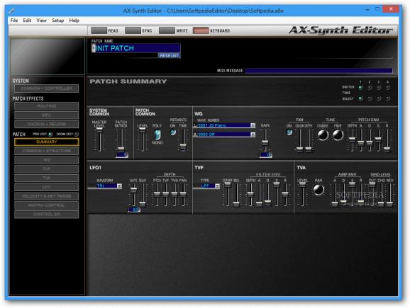 AX-Synth Editor screenshot