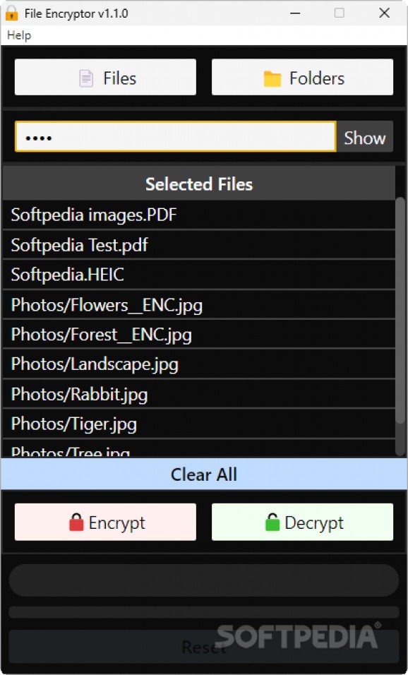 File Encryptor screenshot