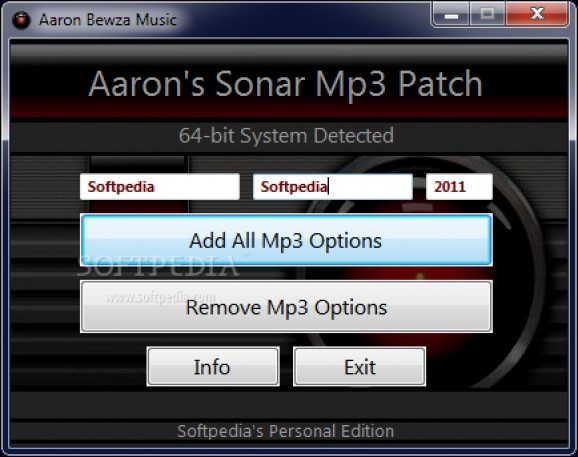 Aaron's Sonar Mp3 Patch screenshot