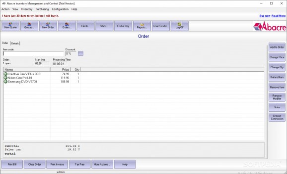Abacre Inventory Management and Control screenshot
