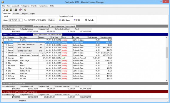 Abassis Finance Manager screenshot