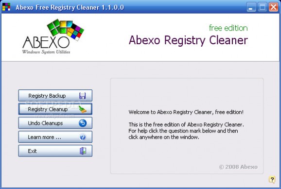 Abexo Free Registry Cleaner screenshot