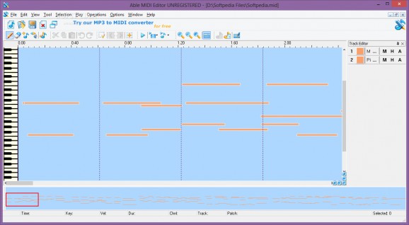 Able MIDI Editor screenshot