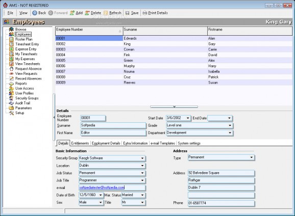 Absence Management Software screenshot