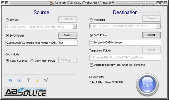 Absolute DVD Copy screenshot