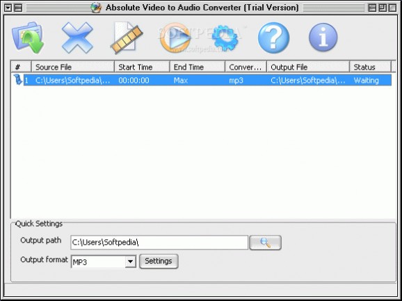 Absolute Video to Audio Converter screenshot