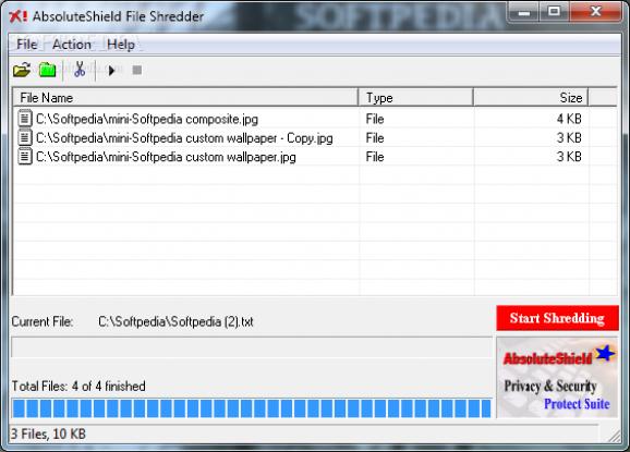 AbsoluteShield File Shredder screenshot