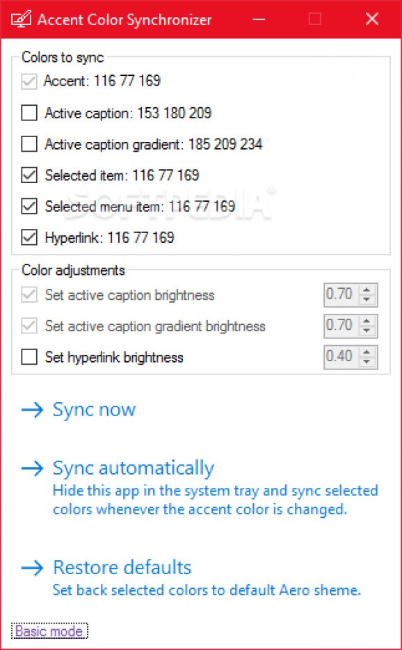 Accent Color Synchronizer screenshot