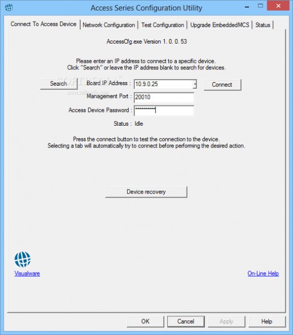 Access Series Configuration Utility screenshot