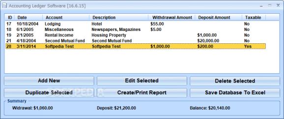 Accounting Ledger Software screenshot