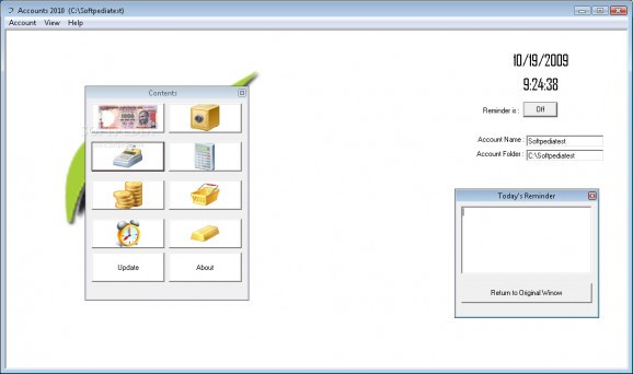 Accounts 2010 - Home Edition screenshot