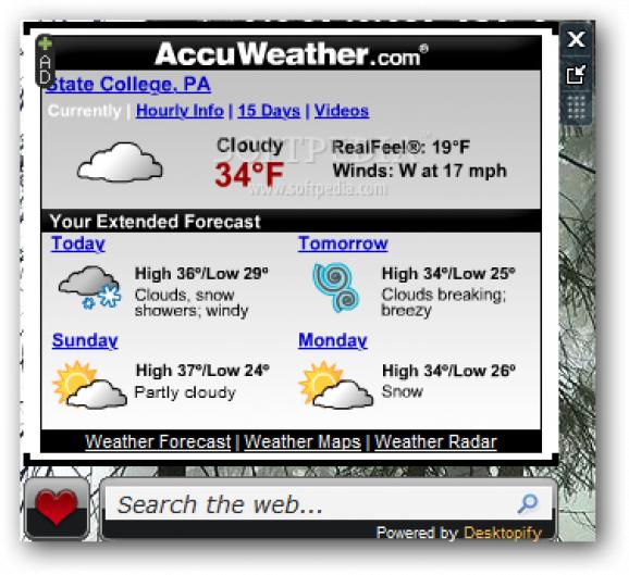 Accu weather Forecast screenshot