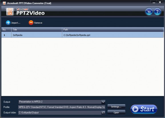 Acoolsoft PPT2Video Converter screenshot