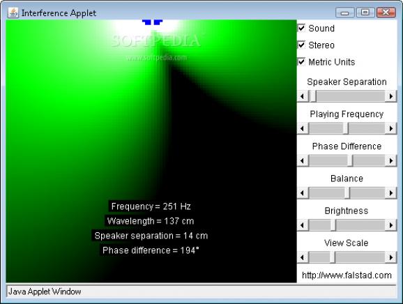 Acoustic Interference Applet screenshot