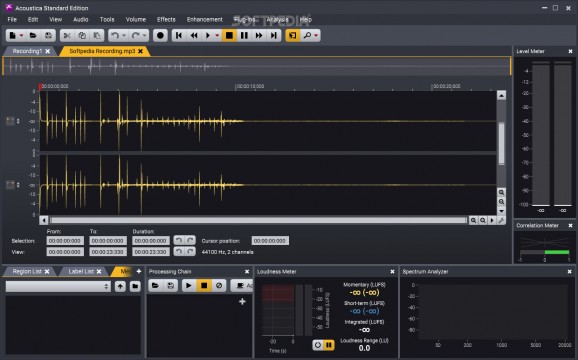 Acoustica Standard Edition screenshot