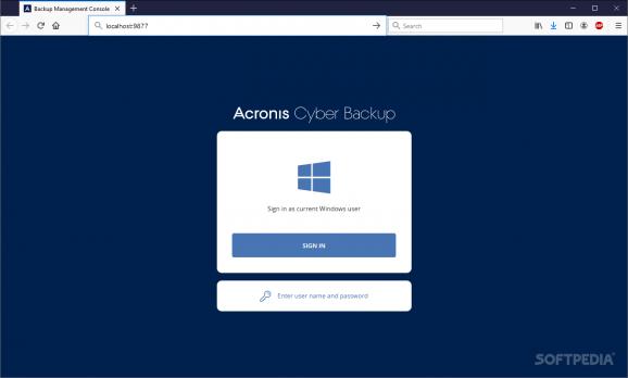 Acronis Backup for Windows Server Essentials screenshot