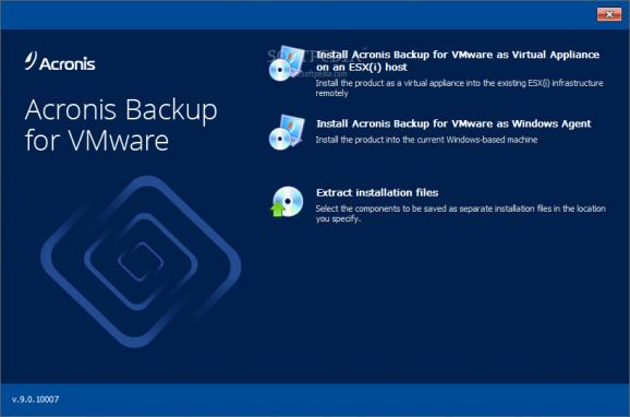 Acronis Backup for VMware screenshot