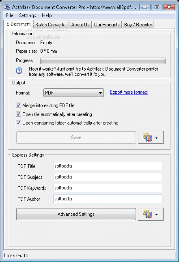 ActMask Document Converter Pro screenshot