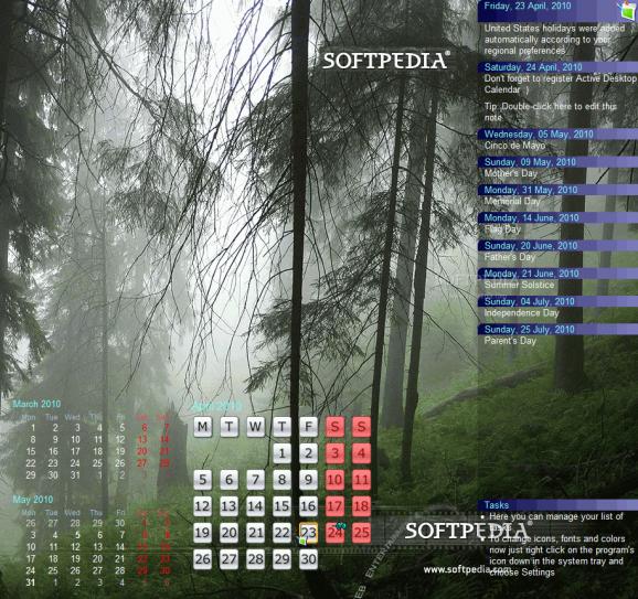 Active Desktop Calendar screenshot