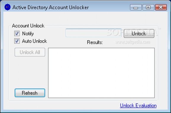 Active Directory Account Unlocker screenshot
