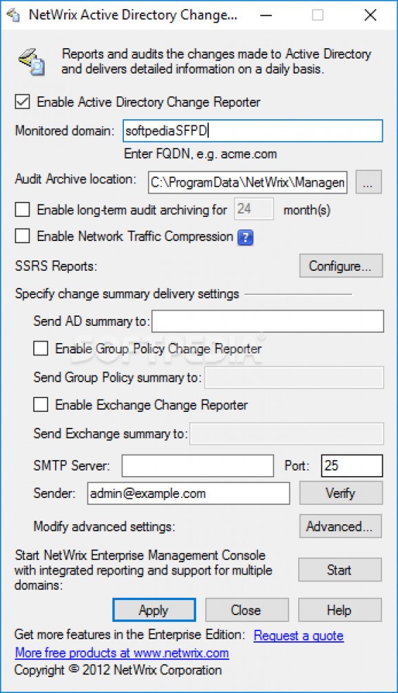 Netwrix Active Directory Change Reporter screenshot