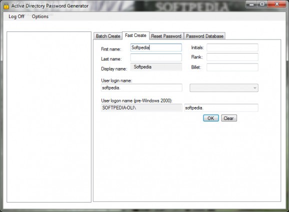 Active Directory Password Generator screenshot