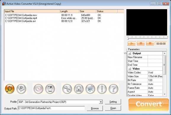 Active Video Converter screenshot
