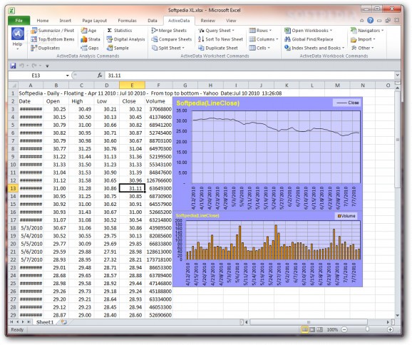 ActiveData For Excel screenshot