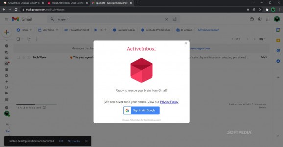 ActiveInbox for Chrome screenshot