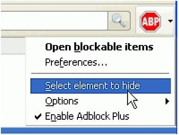 Adblock Plus: Element Hiding Helper screenshot