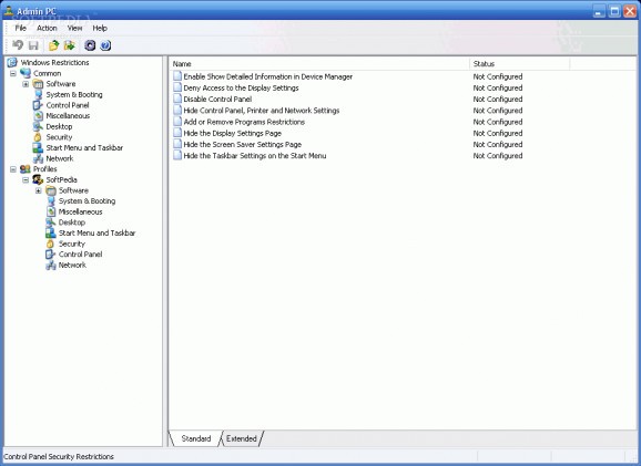 Admin PC screenshot