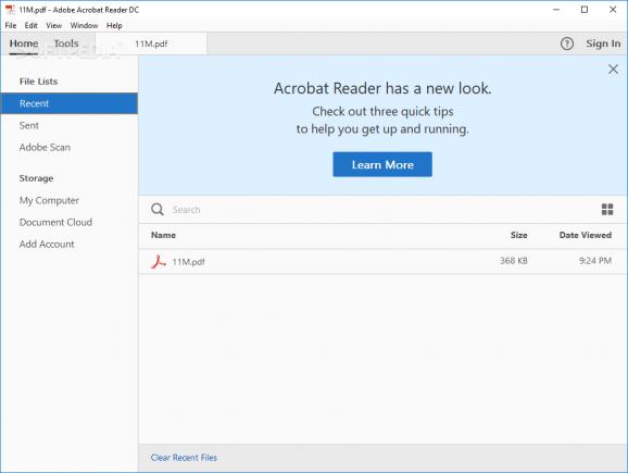 Adobe Acrobat Reader screenshot