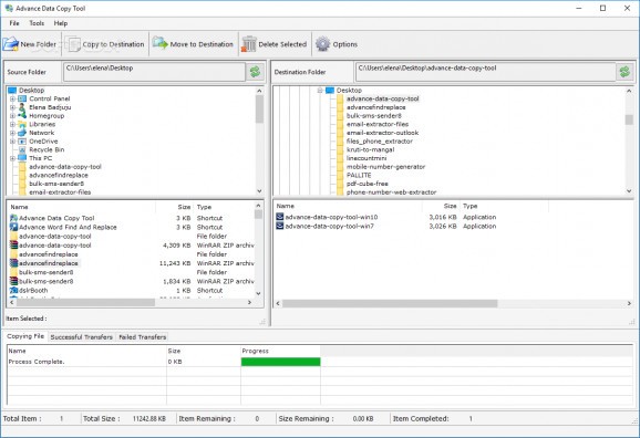 Advance Data Copy Tool screenshot