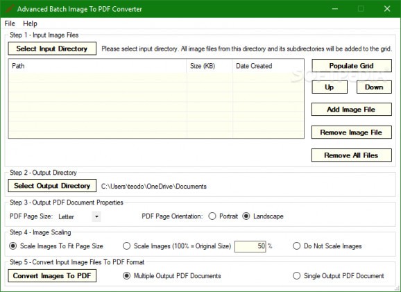 Advanced Batch Image To PDF Converter screenshot