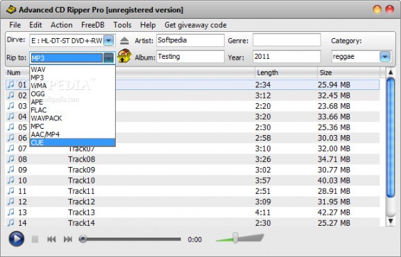 Advanced CD Ripper Pro screenshot