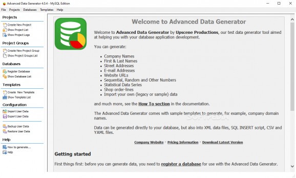 Advanced Data Generator for MySQL screenshot