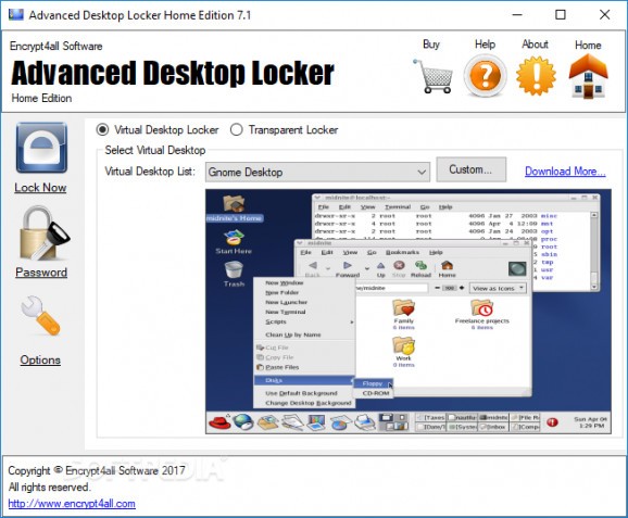 Advanced Desktop Locker Home Edition screenshot