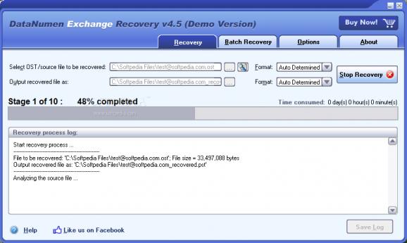 DataNumen Exchange Recovery screenshot
