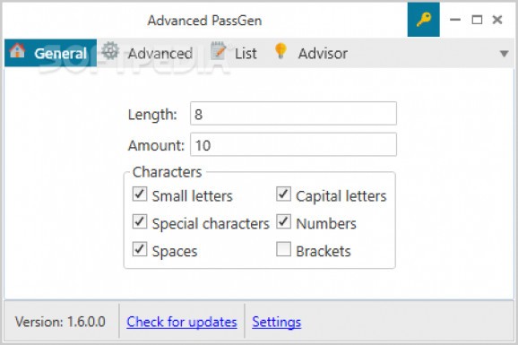Advanced PassGen Portable screenshot